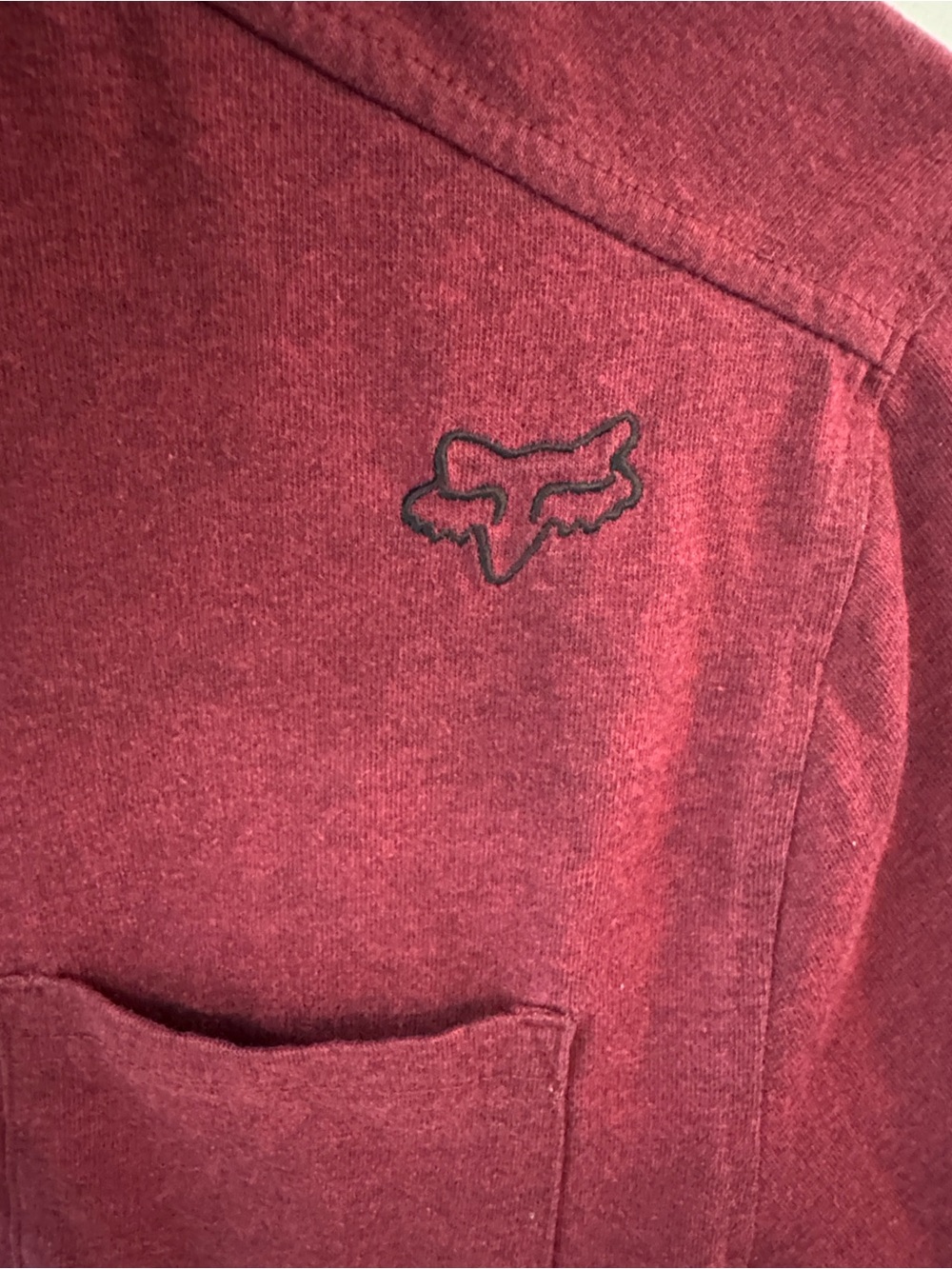 FOX Racing Burgundy Heather Polo Shirt Men’s Medium Logo Y2K inspired - Picture 3 of 6